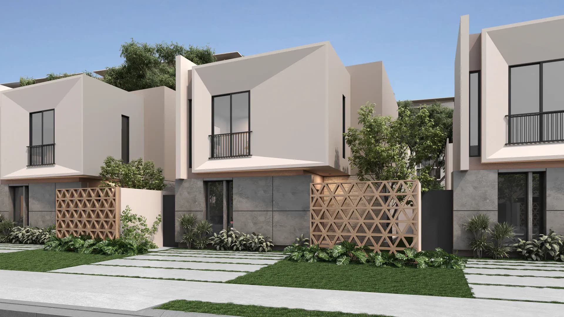 Fachada de las casas