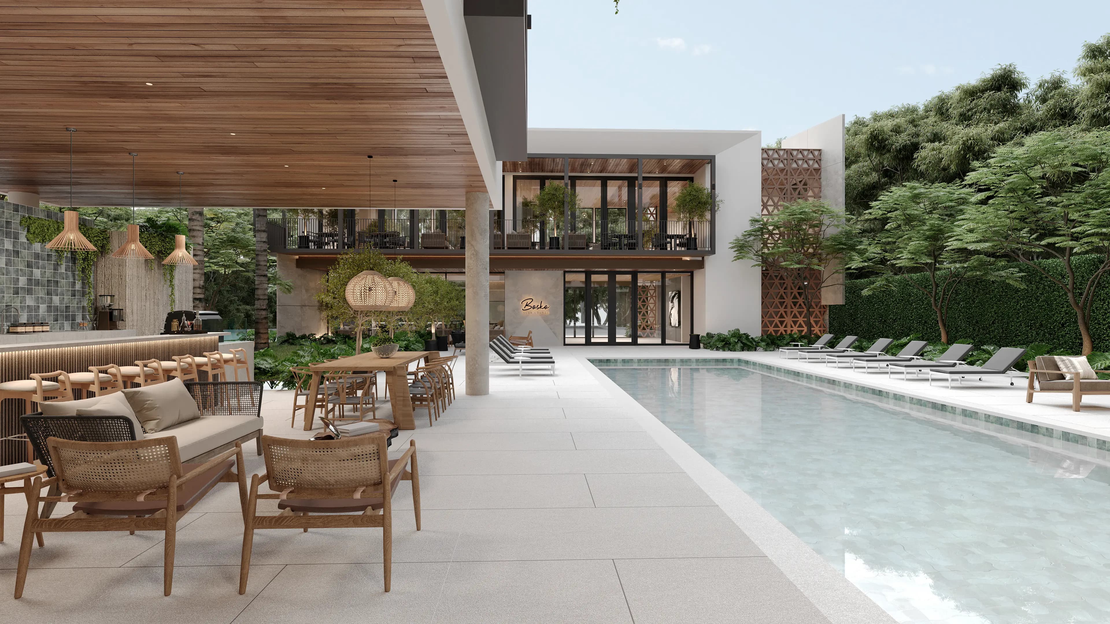 Piscina: un oasis dentro del bosque