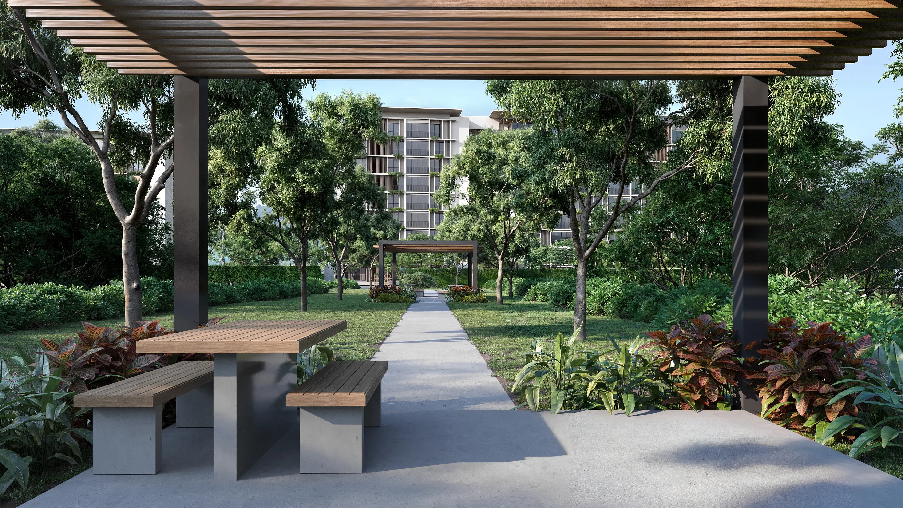 Un camino entre el bosque y el río