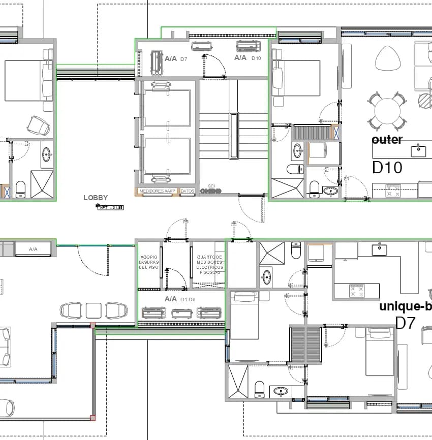 Plano de disponibilidad del piso 9 en Bosko, Vía a la Costa, sección 3 de 4